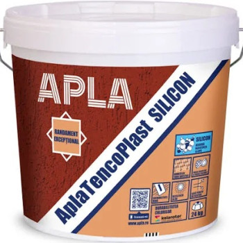 Tencuiala AplaTencoPlast cu silicon  bob de orez TDS 1.5mm Pastel alba 24kg